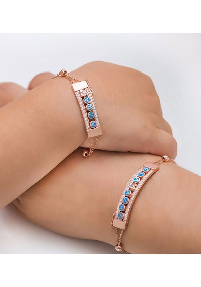 Papatya Silver 925 Ayar Anne Çocuk Demonte Gümüş Bileklik