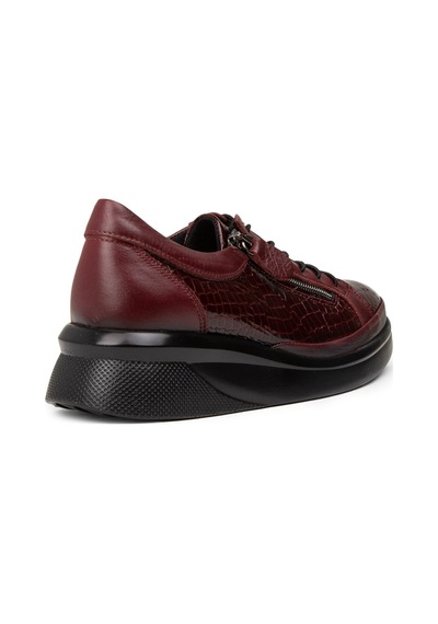 Deery Kadın Hakiki Deri Bordo Dolgu Topuk Günlük Ayakkabı - N0311zbrde01 Bordo