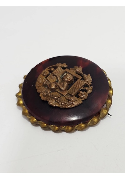 Cameo Broş Yaka İğnesi 024 Kahverengi