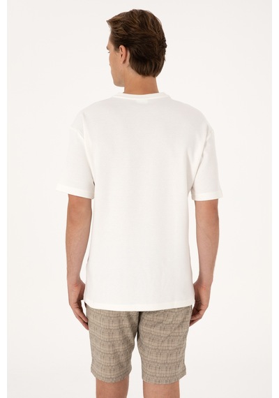 U.S. Polo Assn. Erkek Comfort Fit Krem Bisiklet Yaka Tişört 50300125-VR071 U.S. Polo Assn. Erkek Comfort Fit Krem Bisiklet Yaka Tişört 50300125-VR071