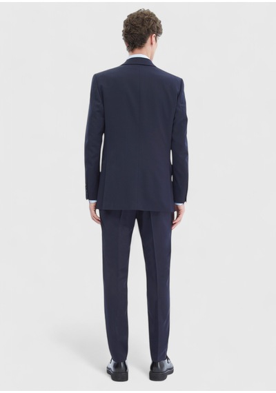 Ramsey Lacivert Düz Thin&taller Slim Fit %100 Yün Takım Elbise