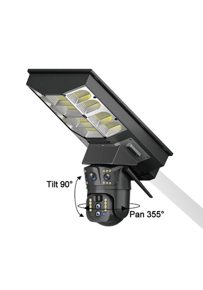 Avenir Av-sl400w Solar Wi-fi Sokak Lambası 3lens 3ekran 4mp Akıllı Ptz Kamera