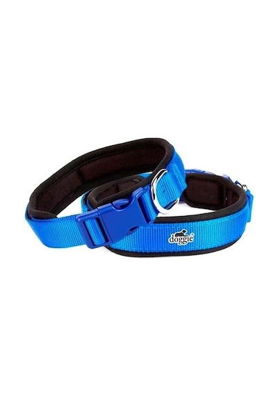 Doggie Havalı Dokuma Köpek Boyun Tasması M Mavi 2x35-45 CM