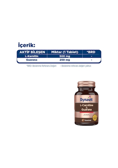 Dynavit L-Carnitine & Guarana 30 Tablet