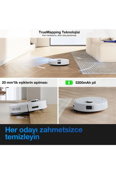 Ecovacs Deebot N20E Akıllı Robot Süpürge Beyaz