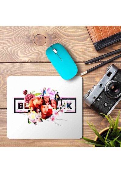 Black Pink Renkli Yazılı Mouse Pad Baskılı Mousepad Mouse Pad