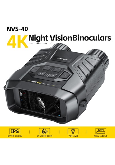 Fnirsi Nvs-40 4k Hd Gece Görüşlü Dürbün Kızılötesi 6x Dijital Zoom