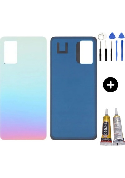 Redmi Note 11 Pro Uyumlu Arka Pil Kapağı Mavi + Montaj Seti Çok Renkli