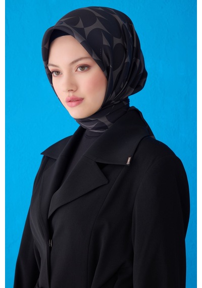 BELLİ Saf İpek Eşarp 4117d Twill İpek -04 Füme