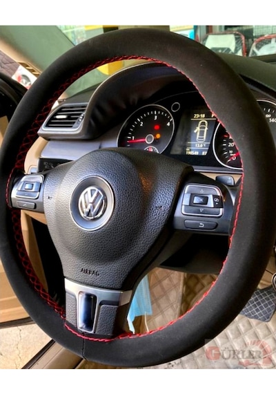 Vw Passat B8-B8,5 Alkantra Dikmeli Direksiyon Kılıfı 2015