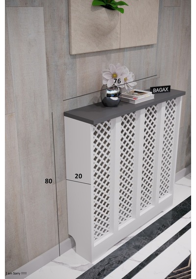 Dekoratif Petek Dolabı Kalorifer Peteği Kapatma Ünitesi Modern Tasarım İç Ölçü 76 Cm Dış Ölçü 80 Cm Petek 76 Beyaz Üstü Antrasit D3 Dekoratif Petek Dolabı Kalorifer Peteği Kapatma Ünitesi Modern Tasarım İç Ölçü 76 Cm Dış Ölçü 80 Cm Petek 76 Beyaz Üstü Antrasit D3