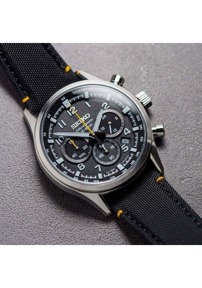 Seiko Ssb449p Quartz Nato Siyah Safir Cam 43 Mm Erkek Kol Saati Gri