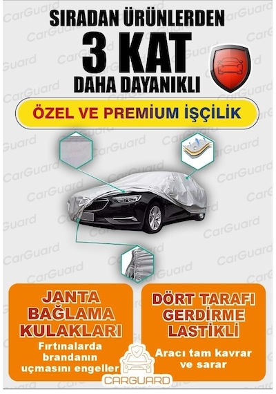 Carguard Opel Mokka Lüks Araba Brandası Miflonlu Branda Oto Çadır Örtü