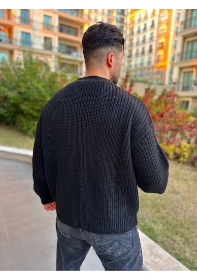 Elku Moda Hırka Triko Örgülü Desenli Örgü Hırka Şal Yaka Tüylenmez Naturel Pamuk Düğmeli Hırka Siyah Elku Moda Hırka Triko Örgülü Desenli Örgü Hırka Şal Yaka Tüylenmez Naturel Pamuk Düğmeli Hırka Siyah