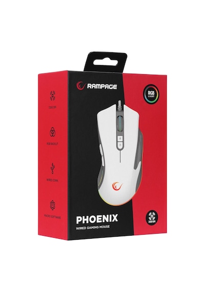 Rampage SMX-R22 PHOENIX RGB Kablolu Oyuncu Mouse