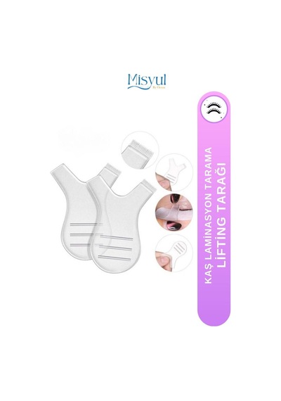 Misyul Kirpik Lifting Ve Laminasyon Ayırıcı Çift Fonksiyonlu Tarak 10'lu Paket