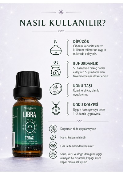 Terazi Burcu Uçucu Yağ Karışımı Karanfil, Çam, Biberiye Ve Sedir Uçucu Yağları, 10 Ml