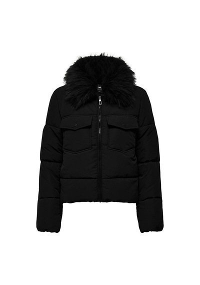Jack & Jones Only Kadın 15322000 Onlmaggı Fur Puffer Lıfe Cc Otw Siyah