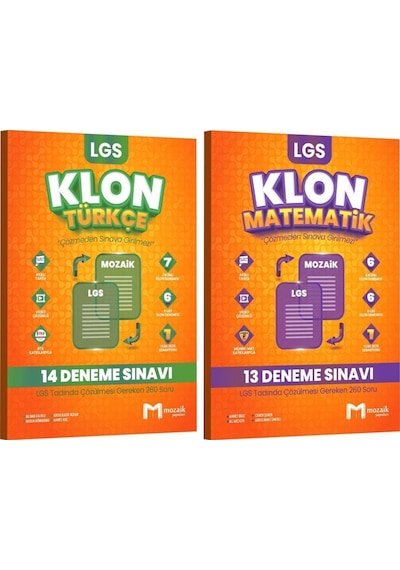 Mozaik Yayınları 8. Sınıf Lgs Türkçe Ve Matematik 27'li Klon Deneme Seti