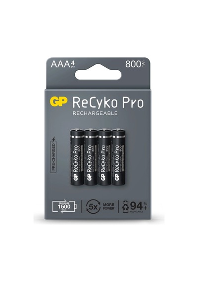 Gp Recyko 850 Serisi Pro Siyah Aaa Şarjlı Pil 4'lü