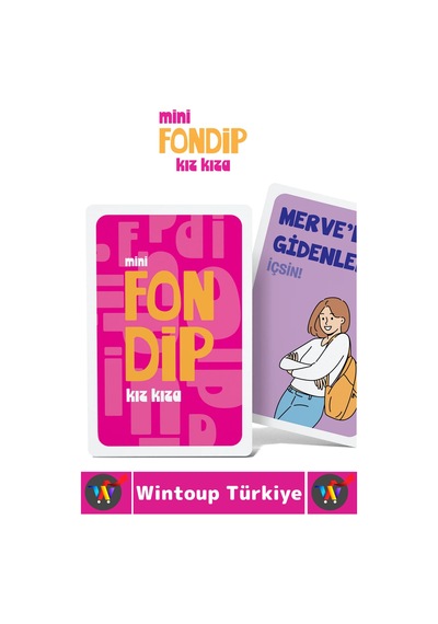 Fondip Minikız Kıza - Sevgili Grup Arkadaş Ortamı İçki Kart Oyunu 55 Kart
