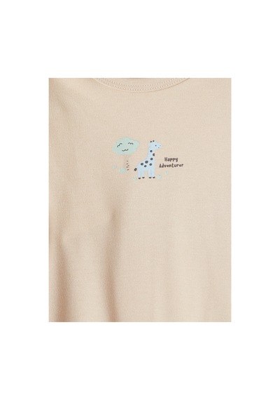 Lc Waikiki Alıta Cıty Farkıyla Lcw Baby Ekru Baskılı Erkek Bebek Çıtçıtlı Body 2'li Ekru - 929719803 Ekru