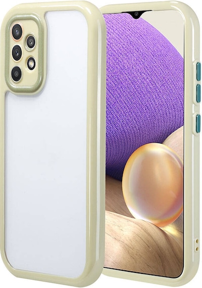 Galaxy A32 4g Kılıf Kamera Korumalı Renkli Kenar Ve Çerçeve Tasarımlı Zore Vitamin Kapak Yeşil
