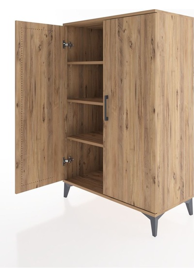 Hyperion Dolap 3 Raflı 2 Kapaklı 88x44x134 Çam-çam Çam