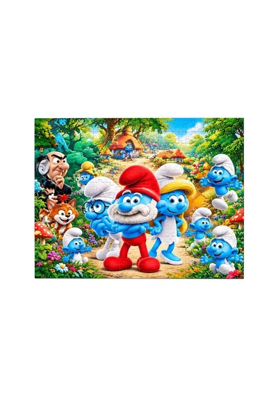 Şirinler 200 Parça Puzzle Yapboz Renkli Ve Eğlenceli Yüksek Baskı Kaliteli 33 X 48 Cm Puzzle