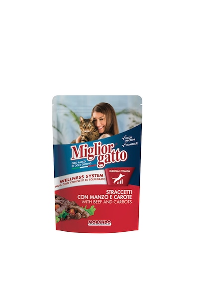 Migliorgatto Biftek & Havuç Parçalı Pouch 100gr. 24 Adet
