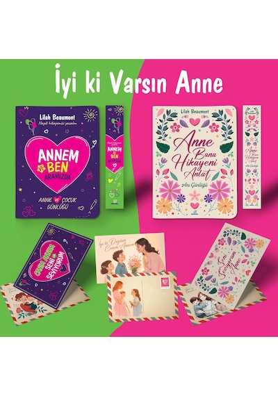 İyi Ki Varsın Anne Ayraç Kartpostal - Annem Ve Ben - Anne Bana Hikayeni Anlat