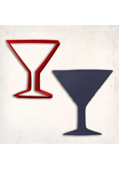 Martini Bardağı Kurabiye Kalıbı Şekillendirici Kopat KIrmızı