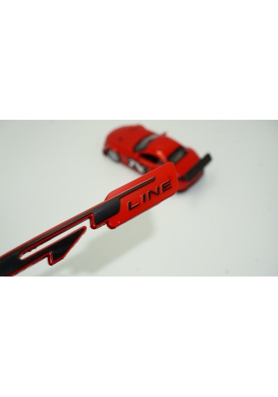 Dk Kia Gt Line Bagaj Logo 3m 3d Siyah Kırmızı Metal Logo