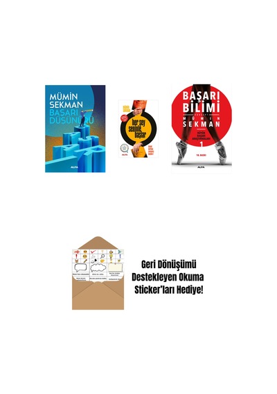 Başarı Düşünürü + Her Şey Seninle Başlar + Başarı Bilimi + Okuma Sticker'ları