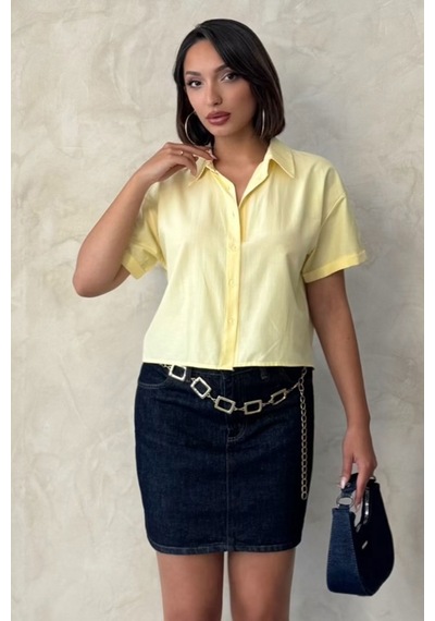 Verymoda Kelebek Detaylı Gömlek D2891 Sarı