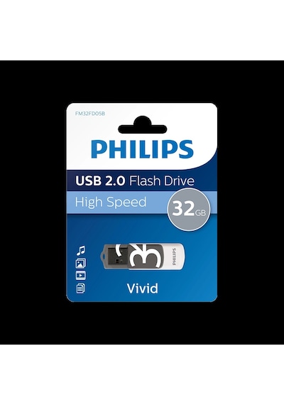 Phılıps Fm32fd05b, 32gb, Usb 2.0, Vivid, Gölge Grisi, Flash Disk