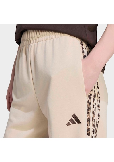 Adidas Essentials Animal Print Kadın Bej Eşofman Altı Kh1543 Krem