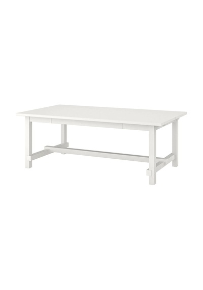 Ikea Beyaz Geniş Yemek Masası - Açılır Yemek Masası