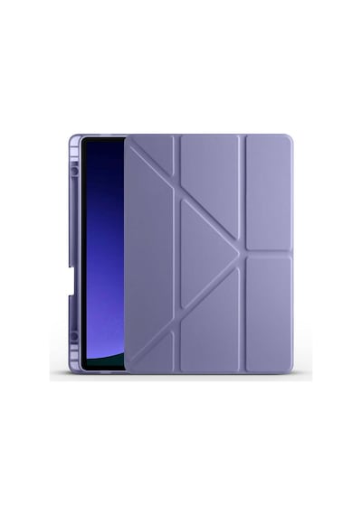 Samsung Galaxy Uyumlu Tab S9 Fe X510 X516 Kılıf Kalem Bölmeli Trifolding Case