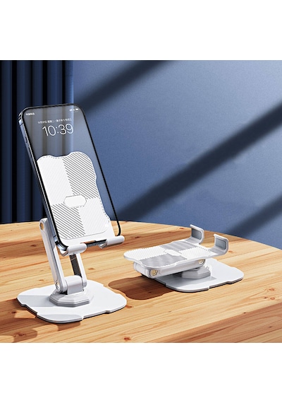 Masaüstü Telefon & Tablet Tutucu Standı Karbon Çelik Gövde 40 Kg Taşıma Kapasitesi 360 Dönen Başlık