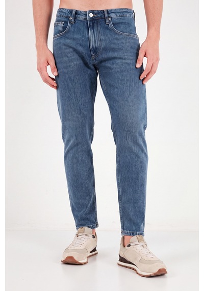 Buratti Pamuklu Normal Bel Boru Paça Jeans Erkek Kot Pantolon 5901f05mılano Mavi