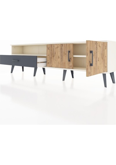 Arges Tv Ünitesi 2 Raflı Tek Çekmeceli 2 Kapaklı 176x30x51 Aytaşı-çam/antrasit Atlas Çam/antrasıt Arges Tv Ünitesi 2 Raflı Tek Çekmeceli 2 Kapaklı 176x30x51 Aytaşı-çam/antrasit Atlas Çam/antrasıt