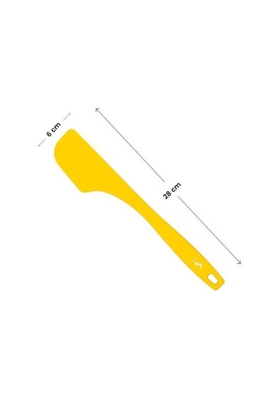Lurch - Platin Silikon Hamur Kazıyıcı 28 Cm Sarı - Yanmaz, Yapışmaz, Bükülmez, Çizmez, Tat Ve Koku Bırakmaz - 240046