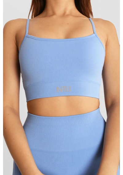 Nature The Brand Ntb Sırt Dekolteli Seamless Sporcu Sütyeni, Bra,fitness, Yoga, Pilates, Antrenman, Spor Bra Bebe Mavisi