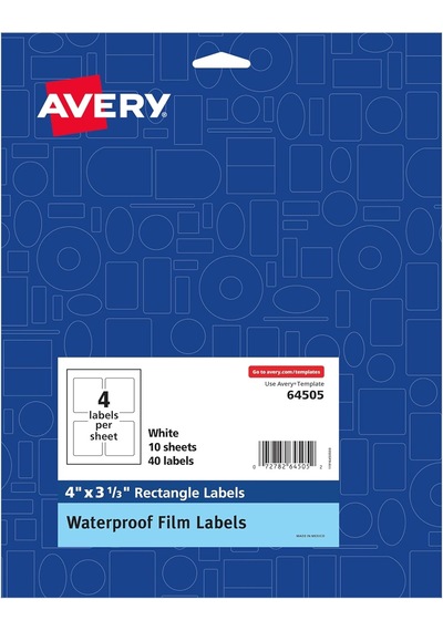 Avery Emin Besleme Teknolojisine Sahip Dayanıklı Su Geçirmez Yağa Diğer