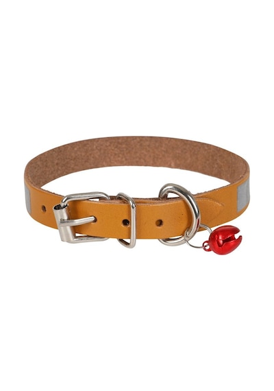 Cattie Reflektörlü Deri Kedi Boyun Tasması L 1.2x25-29CM Camel