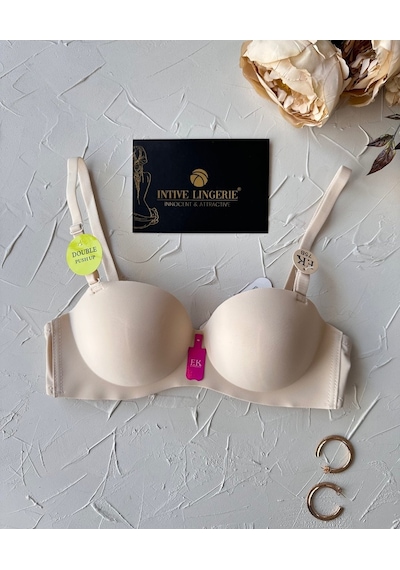 Violet Dikişsiz Lazer Kesim Double Push-up Balensiz İz Belli Etme Ten