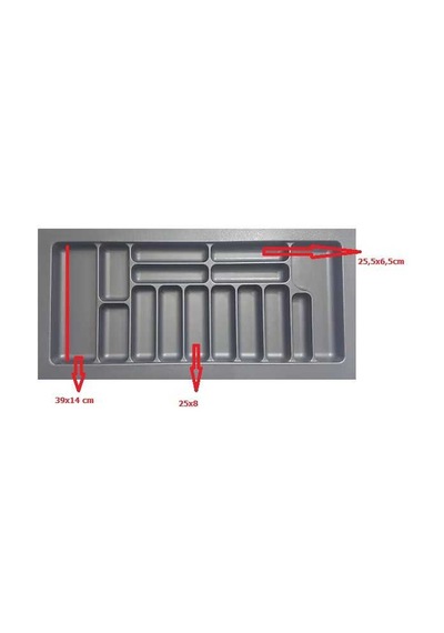 Starax 110 Cm Gri Plastik Kaşıklık 15 Gözlü 104x49 Cm S-2292-gp Çok Renkli