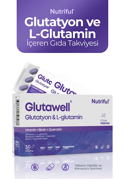 Nutriful Glutawell Glutatyon Ve L-glutamin 30 Tablet