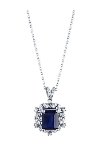 3.29 Karat Pırlanta Safir Kolye T13386